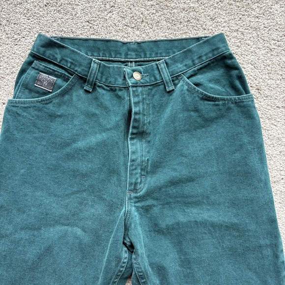 Vintage 90s Wrangler Teal Green High Rise Jeans Women’s 8 10 USA Made - Picture 3 of 13